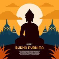 glücklich Budha Purnima Illustration vektor