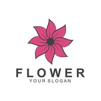 einfach Blume Logo Natur Logo abstrakt Design Vektor