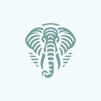 Elefant einfach Logo einfarbig vektor