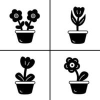 Vektor schwarz und Weiß Illustration von Blume Symbol zum Geschäft. Lager Vektor Design.