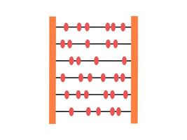 Hand gezeichnet süß Illustration von Schule Abakus. eben Vektor retro Zählen Gerät im farbig Gekritzel Stil. Bildung oder Studie Aufkleber, Symbol. zurück zu Schule. isoliert auf Weiß Hintergrund.