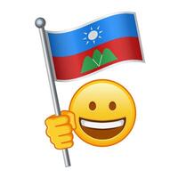 Emoji mit wa Zustand Flagge groß Größe von Gelb Emoji Lächeln vektor