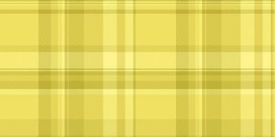 Styling prüfen Tartan Vektor, selbst Textil- Stoff nahtlos. horizontal Muster Plaid Hintergrund Textur im Gelb Farbe. vektor