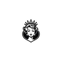 ai generiert Königin Logo zum Frauen mit kreativ Krone Konzept Vektor