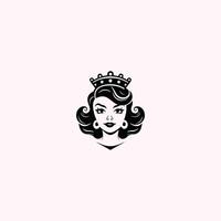ai generiert Königin Logo zum Frauen mit kreativ Krone Konzept Vektor