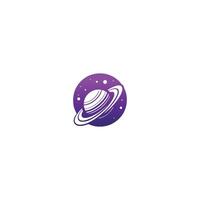 ai generiert Galaxis Logo mit kreativ modern Konzept logo.planet Umlaufbahnen im runden Symbol Konzept von Raum Erkundung, Astrologie. Vektor. vektor