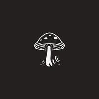 ai generiert Pilz Vektor Symbol.einfach modern isoliert Bauernhof schwarz organisch Essen Konzept.