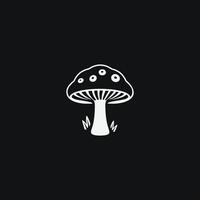 ai generiert Pilz Vektor Symbol.einfach modern isoliert Bauernhof schwarz organisch Essen Konzept.