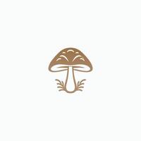 ai generiert Pilz Vektor Symbol.einfach modern isoliert Bauernhof schwarz organisch Essen Konzept.