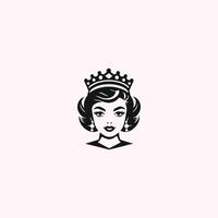 ai genererad drottning logotyp för kvinnor med kreativ krona begrepp vektor