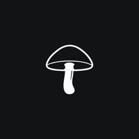 ai generiert Pilz Vektor Symbol.einfach modern isoliert Bauernhof schwarz organisch Essen Konzept.