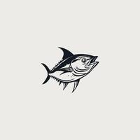 ai generiert Gelb Flosse Thunfisch Logo modern frisch Thunfisch Fisch Vektor zum Essen Markt und Restaurant