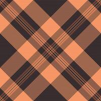 Rabatt prüfen Muster Textur, Karneval Stoff Hintergrund Textil. Pfad nahtlos Tartan Vektor Plaid im Orange und Pastell- Farben.