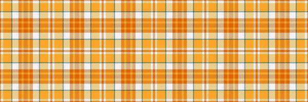 band tartan bakgrund pläd, dekorativ textur sömlös kolla upp. individualitet tyg textil- mönster vektor i orange och vit färger.