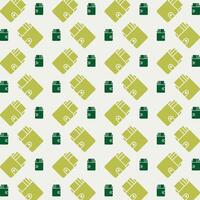 Brieftasche Selten modisch Mehrfarbig wiederholen Muster Vektor Illustration Grün Design