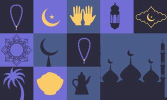 ramadan kareem. islamic hälsning kort mall med ramadan för tapet design vektor