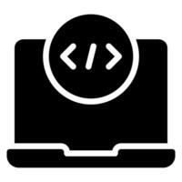 Laptop-Glyphe-Symbol vektor