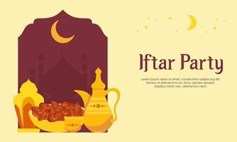 iftar fest firande begrepp flygblad vektor