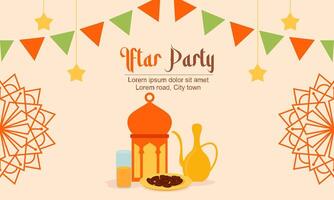 iftar Party Feier Konzept Flyer Vektor