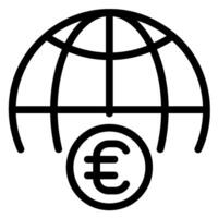 Euro-Liniensymbol vektor