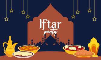 iftar fest firande begrepp flygblad vektor
