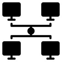 Glyphensymbol für Computernetzwerke vektor