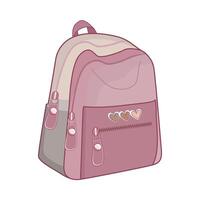 Illustration von Rosa Rucksack vektor