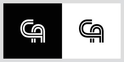 ca brev första logotyp design vektor mall