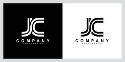 jc oder cj Brief Logo Design Vorlage Vektor