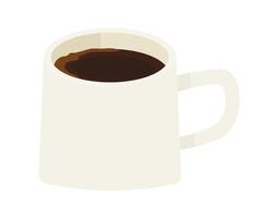 varm och gott kaffe dryck, kopp med americano vektor