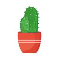 Kaktus Zimmerpflanze im Topf vektor