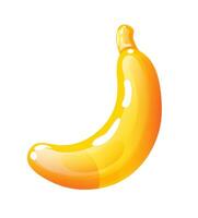 zäh Zucker Frucht, Banane gummiartig Gelee Süßigkeiten Symbol vektor