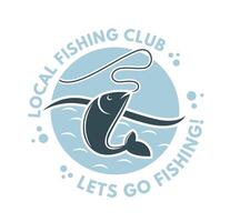 lokal- fiske klubb, låter gå fiske inbjudan vektor