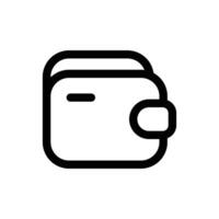 Brieftasche Symbol im modisch Gliederung Stil isoliert auf Weiß Hintergrund. Brieftasche Silhouette Symbol zum Ihre Webseite Design, Logo, Anwendung, ui. Vektor Illustration, Folge10.