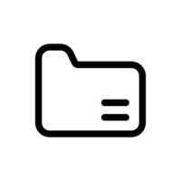 mapp ikon i trendig översikt stil isolerat på vit bakgrund. mapp silhuett symbol för din hemsida design, logotyp, app, ui. vektor illustration, eps10.