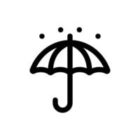 einfach Regenschirm Linie Symbol vektor