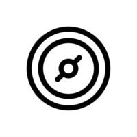 Kompass Symbol im modisch Gliederung Stil isoliert auf Weiß Hintergrund. Kompass Silhouette Symbol zum Ihre Webseite Design, Logo, Anwendung, ui. Vektor Illustration, Folge10.