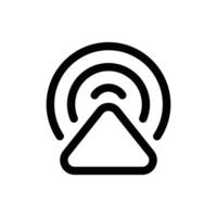 radar ikon i trendig översikt stil isolerat på vit bakgrund. radar silhuett symbol för din hemsida design, logotyp, app, ui. vektor illustration, eps10.