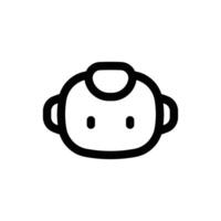 robot ikon i trendig översikt stil isolerat på vit bakgrund. robot silhuett symbol för din hemsida design, logotyp, app, ui. vektor illustration, eps10.