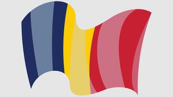 3d Stil Flaggen mit Wellen Vektor Illustration