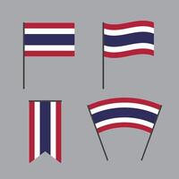 eben Vektor Illustration von Thailand Flagge.