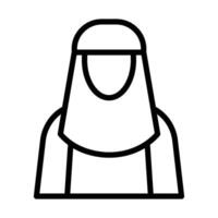 Moslem Frauen Gliederung Symbol vektor