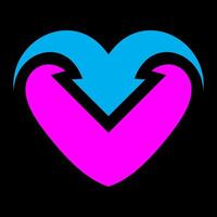 kärlek människor hed blad logotyp Vektor