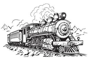 Dampf Lokomotive Jahrgang vektor