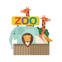 Zoo Symbol Clip Art Benutzerbild isoliert Vektor Illustration