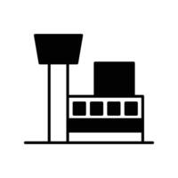 Flughafen Symbol. schwarz füllen Symbol vektor