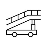Flugzeug Treppe Symbol. Gliederung Symbol vektor