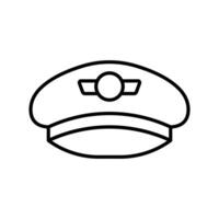 Pilot Hut Symbol. Gliederung Symbol vektor