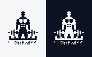 Fitnessstudio Fitness Bodybuilding Fitnessstudio Ausrüstung Logo Design Vektor Vorlage