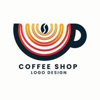 kaffe restaurang Kafé burger snabb mat affär logotyp design vektor mall